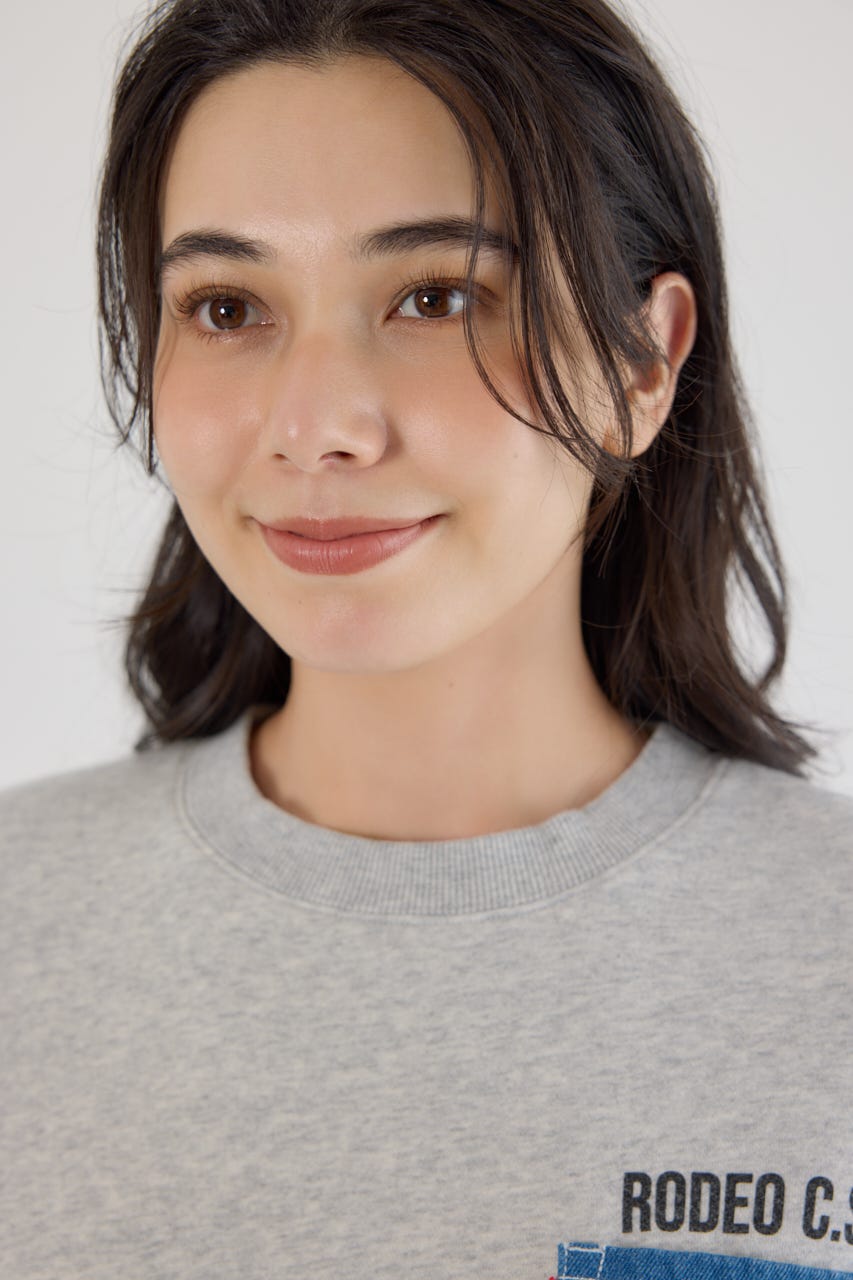 グランジロゴデニムアップリケワンピース L/T.GRY FREE