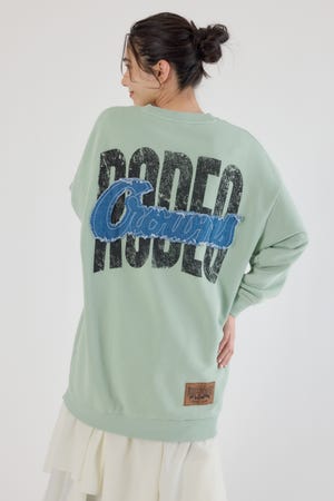 グランジロゴデニムアップリケワンピース