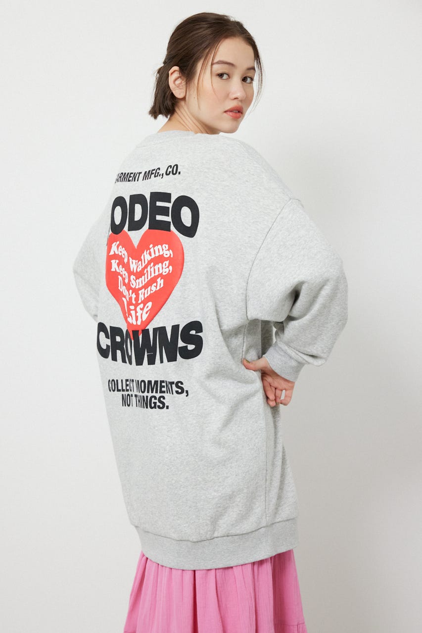 バックハートロゴワンピース L/T.GRY FREE