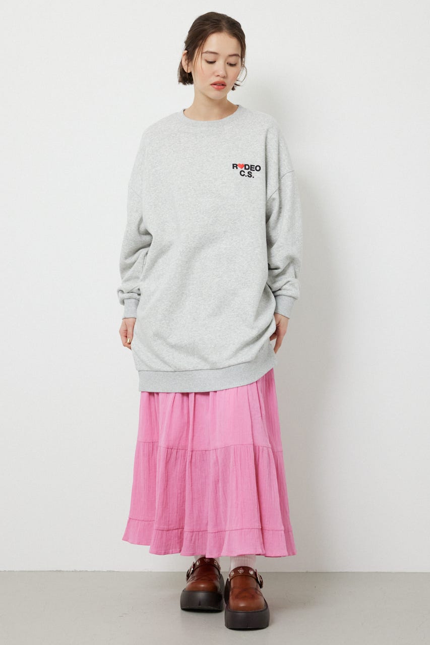 バックハートロゴワンピース L/T.GRY FREE