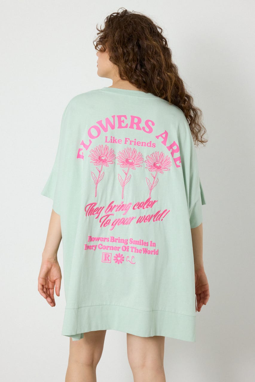 EMBROIDERY FLOWERSワンピース L/BLU FREE