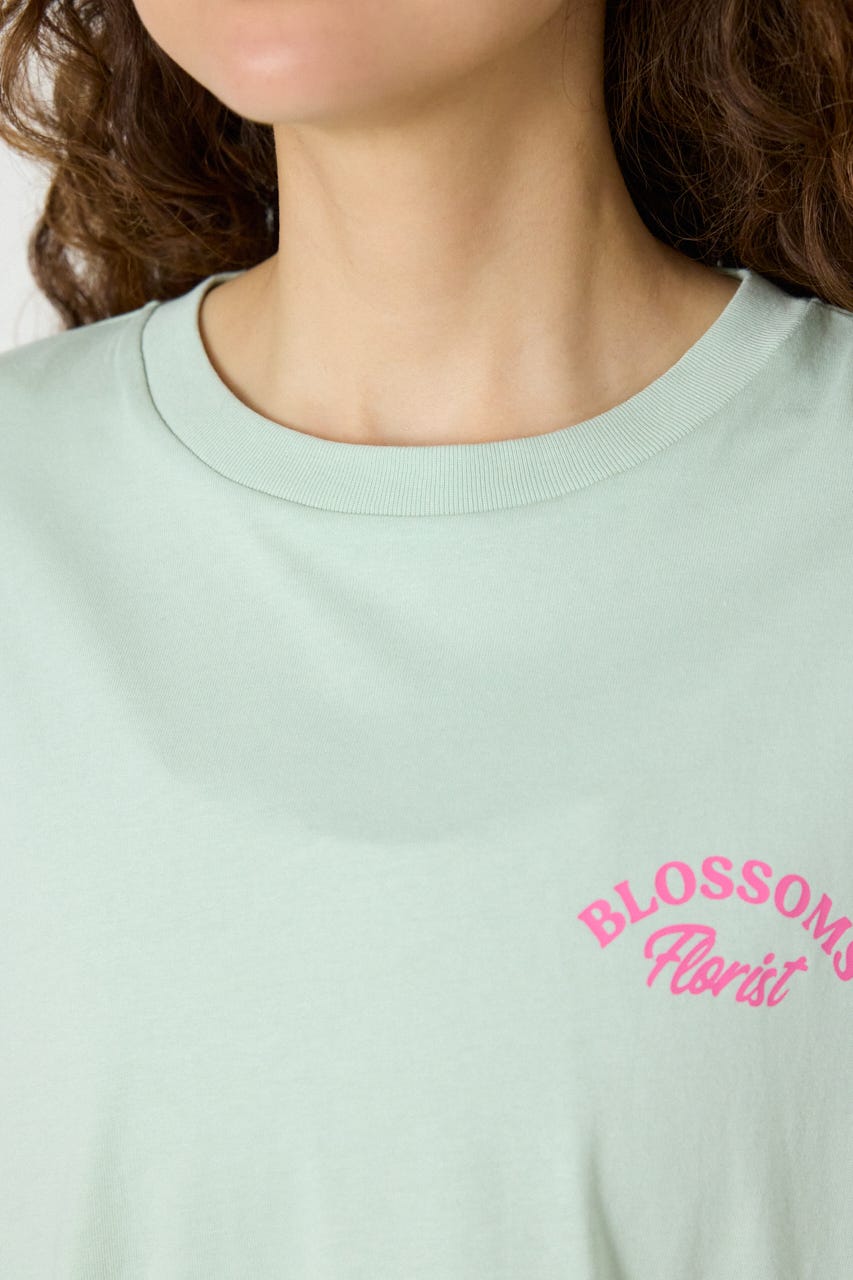 EMBROIDERY FLOWERSワンピース L/BLU FREE