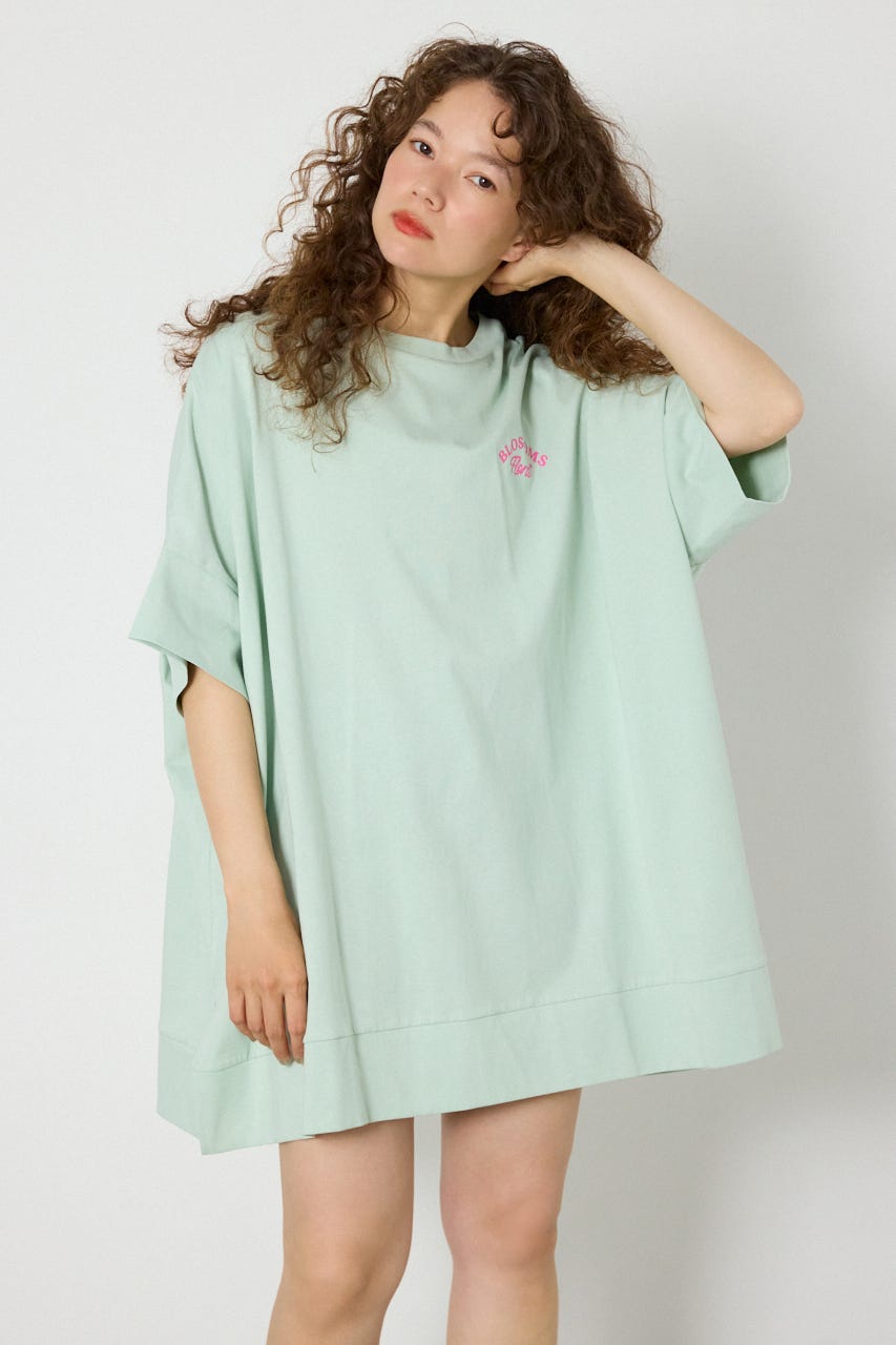 EMBROIDERY FLOWERSワンピース L/BLU FREE