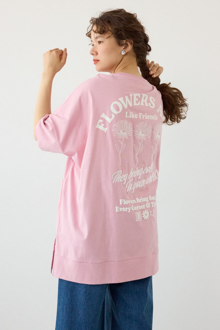 EMBROIDERY FLOWERSワンピース L/PNK FREE
