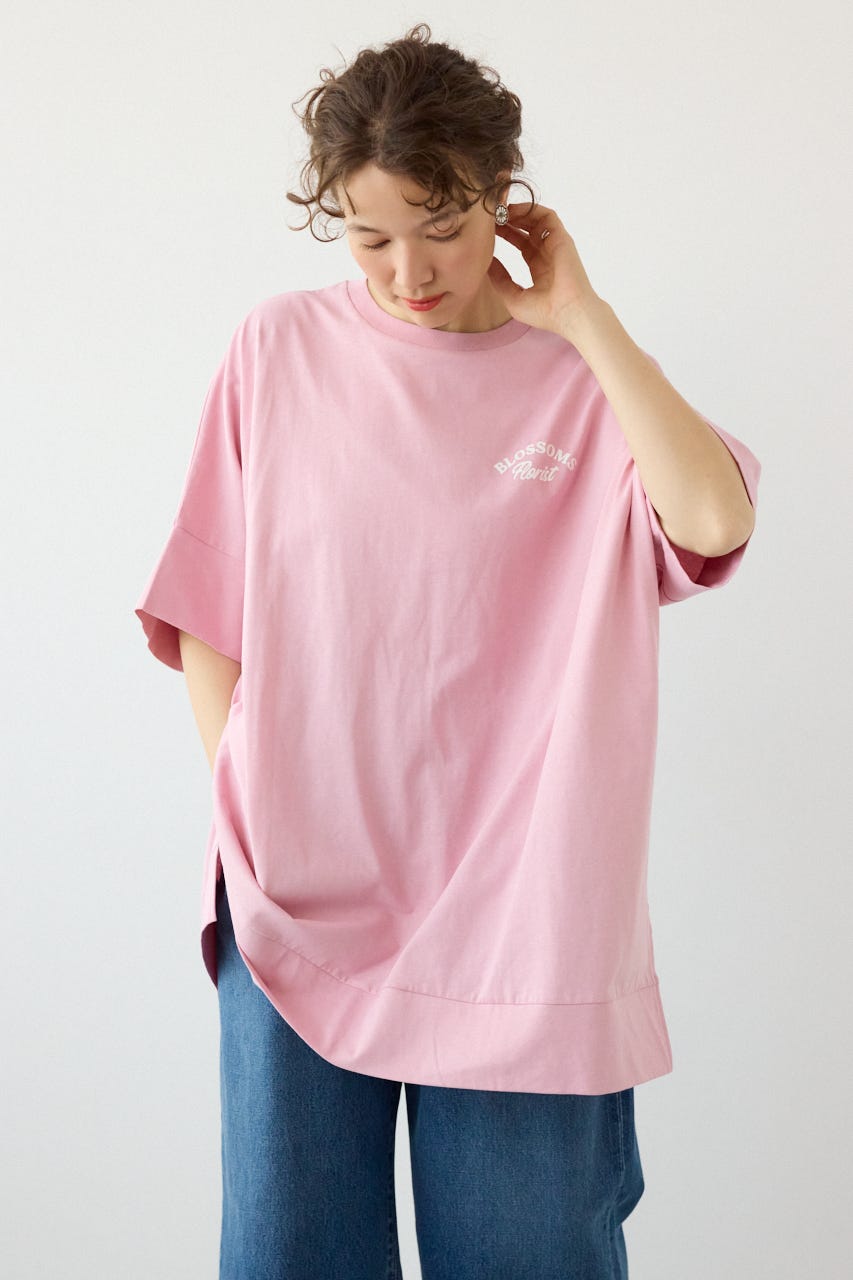 EMBROIDERY FLOWERSワンピース L/PNK FREE