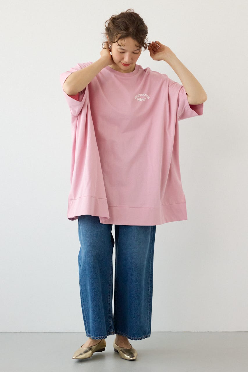 EMBROIDERY FLOWERSワンピース L/PNK FREE