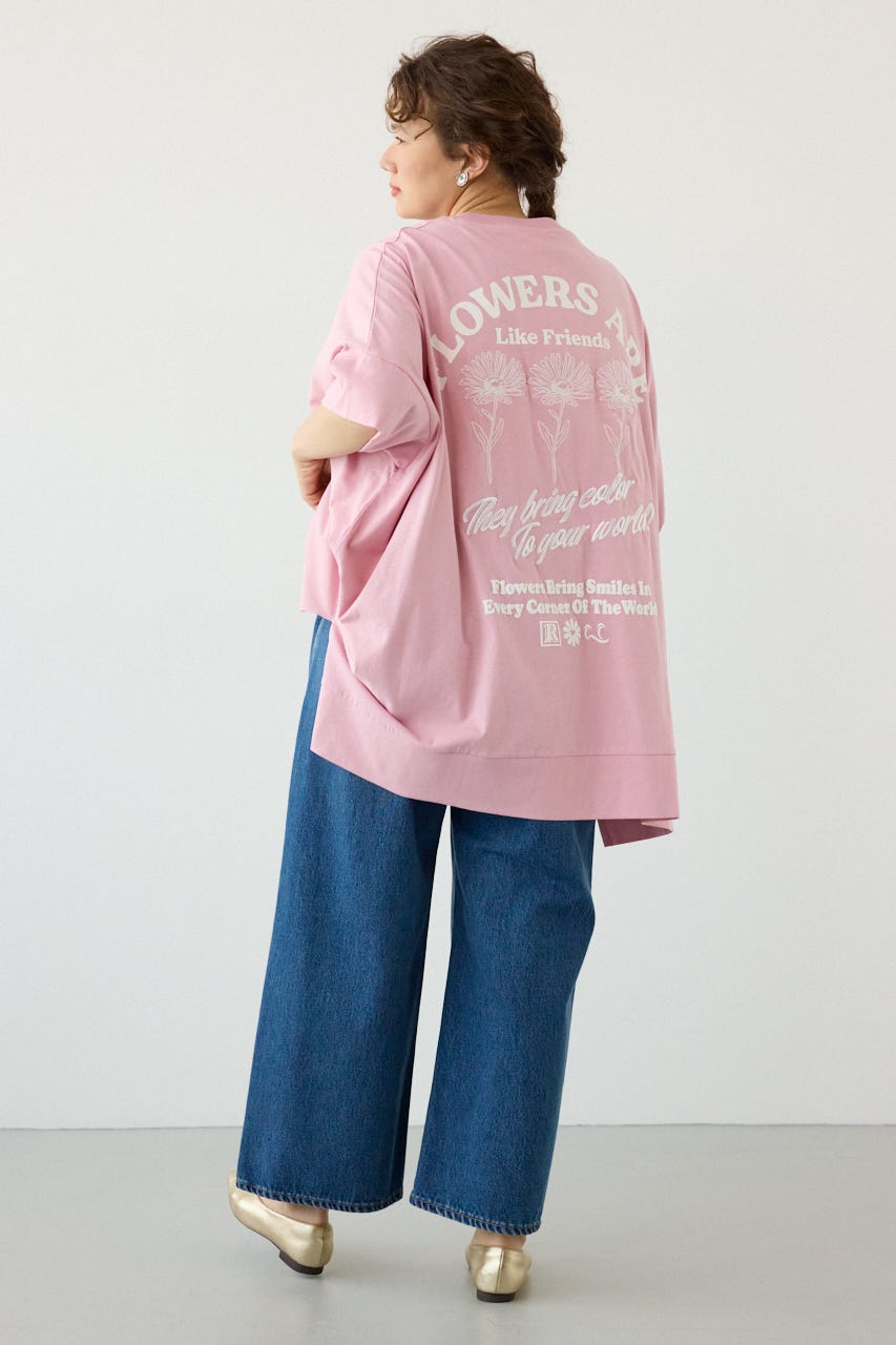EMBROIDERY FLOWERSワンピース L/PNK FREE
