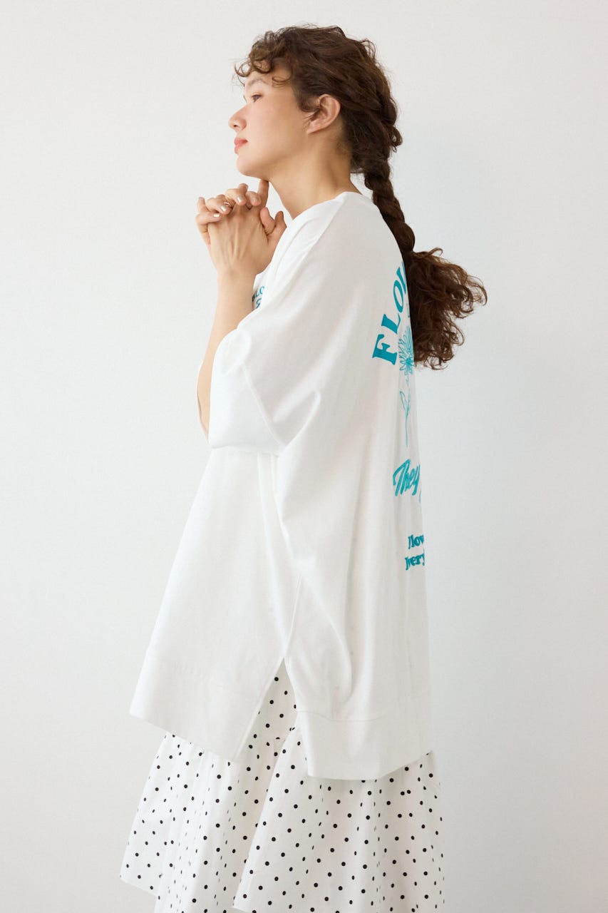 EMBROIDERY FLOWERSワンピース O/WHT FREE