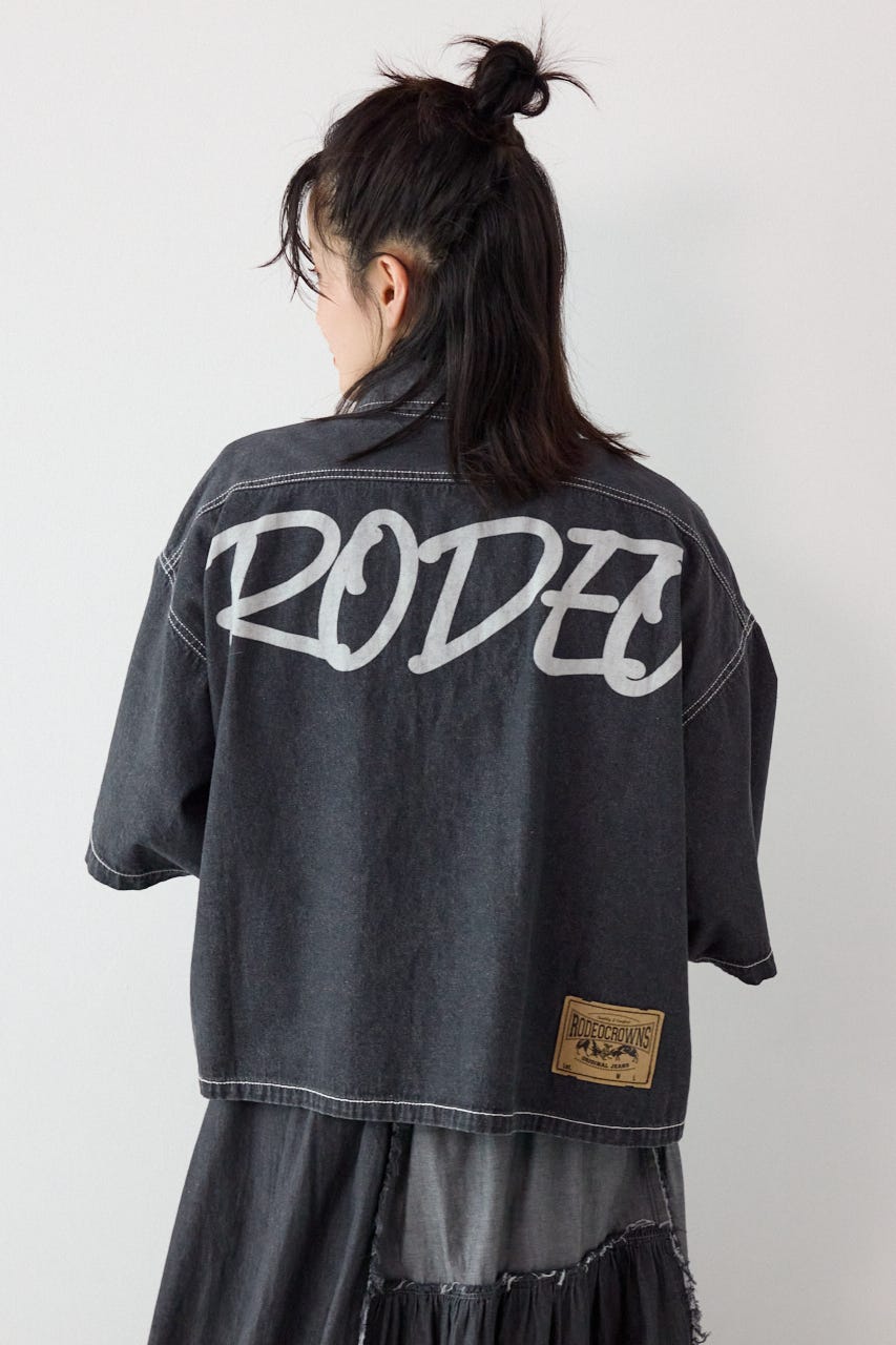 デニムワイドシャツ BLK FREE