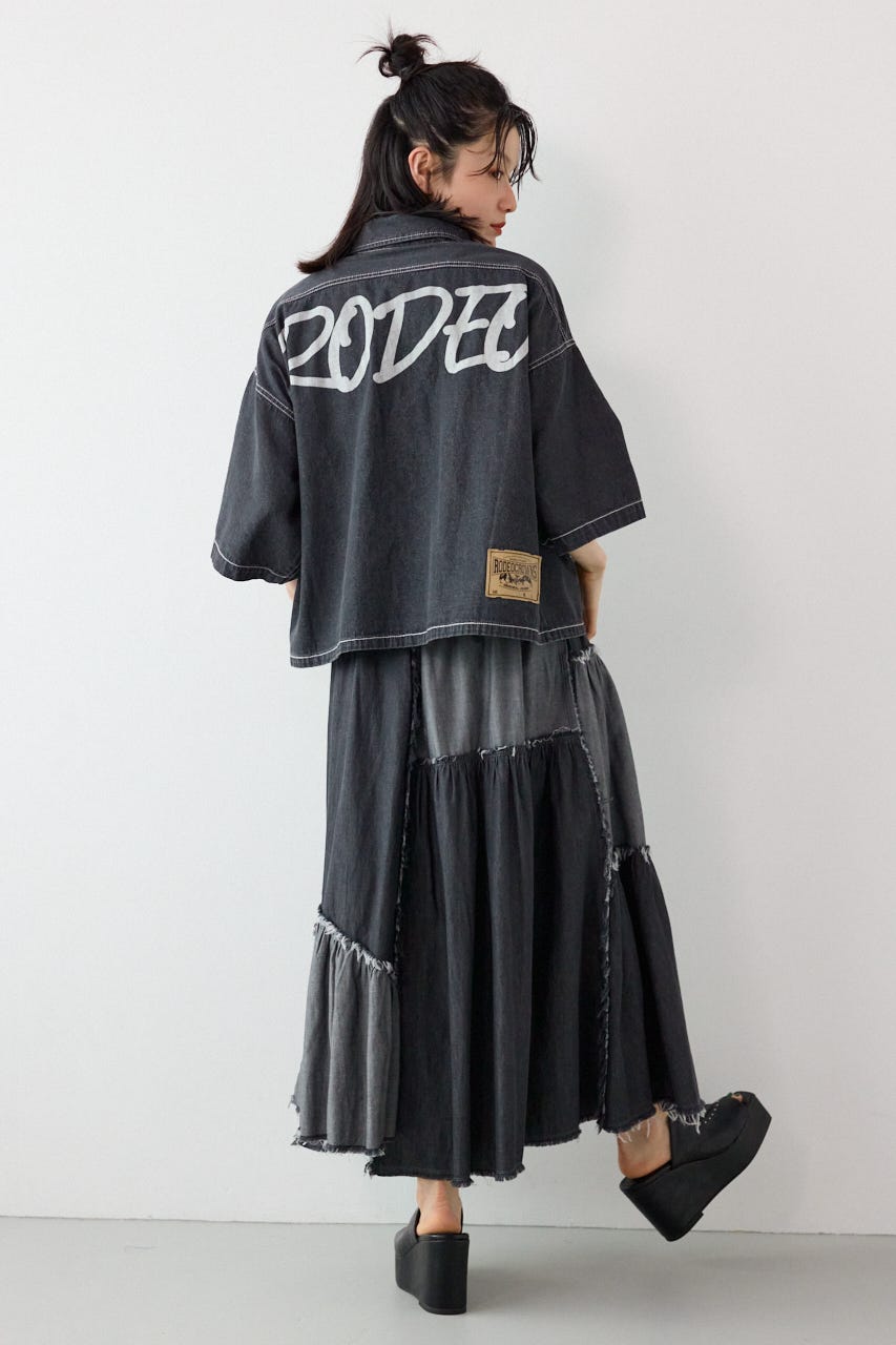 デニムワイドシャツ BLK FREE