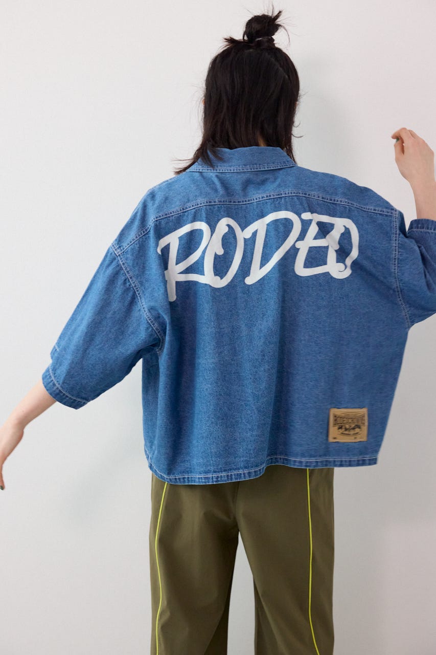 デニムワイドシャツ BLU FREE