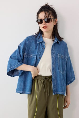 デニムワイドシャツ