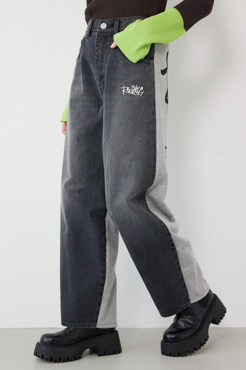 BIG sign logo コンビパンツ BLK M