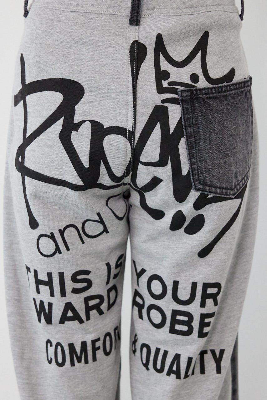 BIG sign logo コンビパンツ BLK M