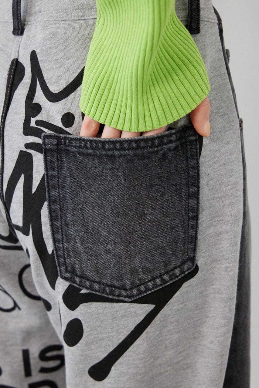 BIG sign logo コンビパンツ BLK M