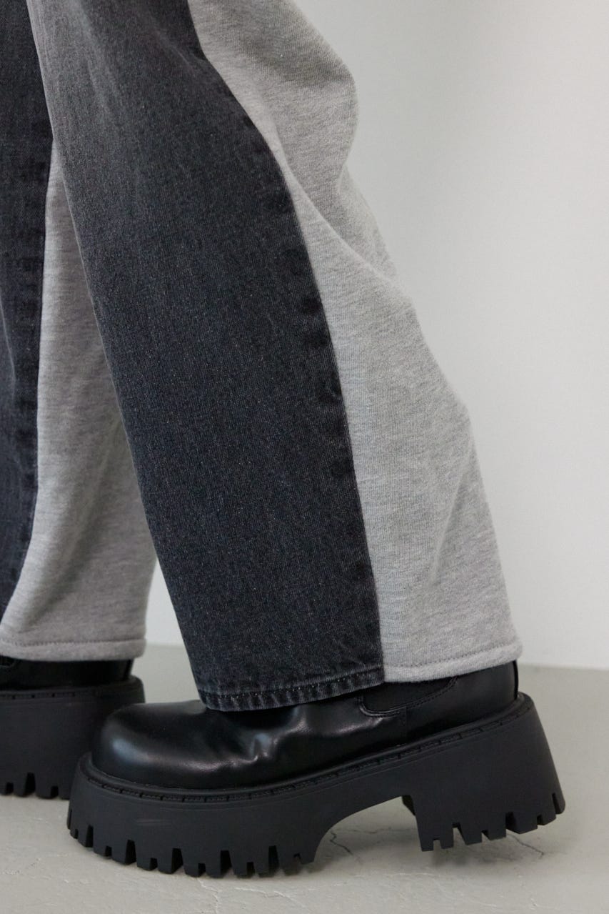 BIG sign logo コンビパンツ BLK M