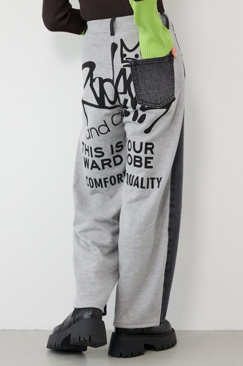 BIG sign logo コンビパンツ BLK M