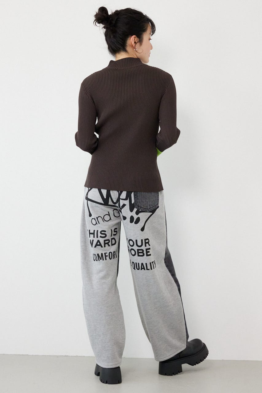 BIG sign logo コンビパンツ BLK M