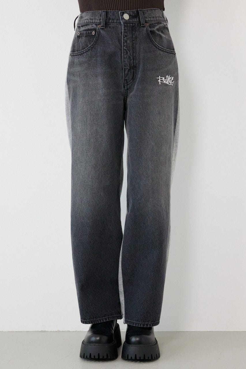 BIG sign logo コンビパンツ BLK M