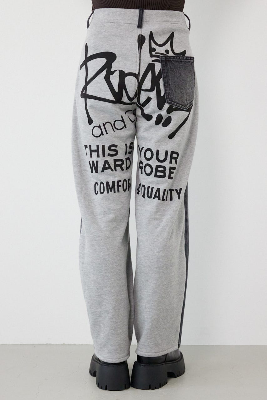 BIG sign logo コンビパンツ BLK M