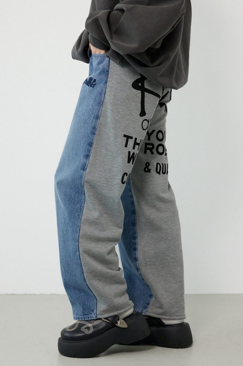 BIG sign logo コンビパンツ L/BLU S