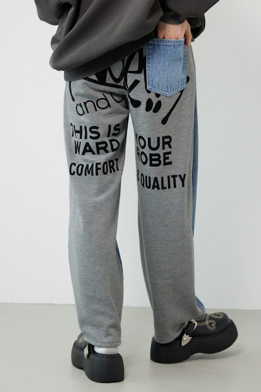 BIG sign logo コンビパンツ L/BLU S