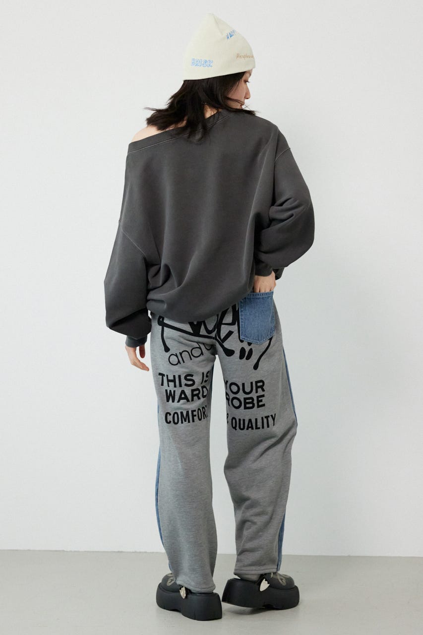 BIG sign logo コンビパンツ L/BLU S