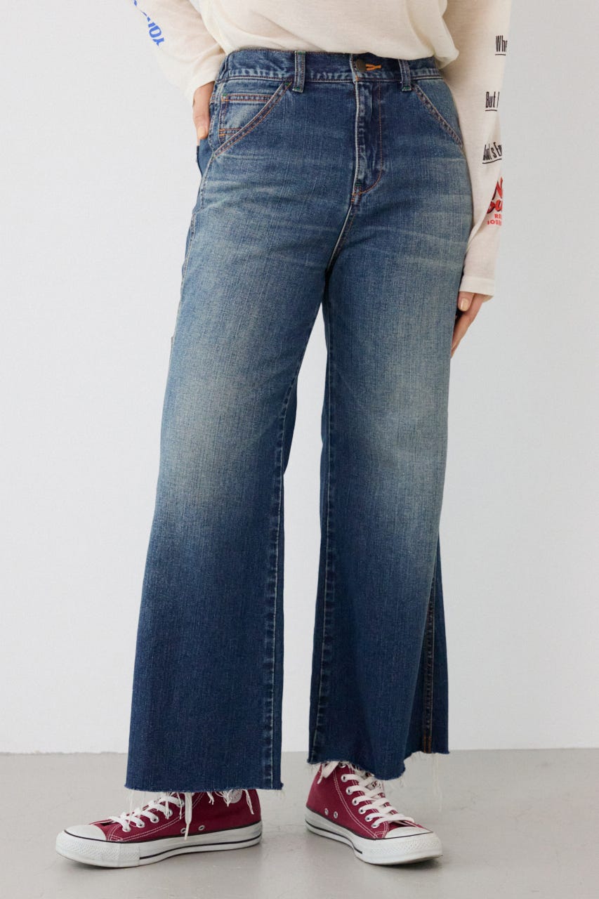 ペインターフレアパンツ BLU S