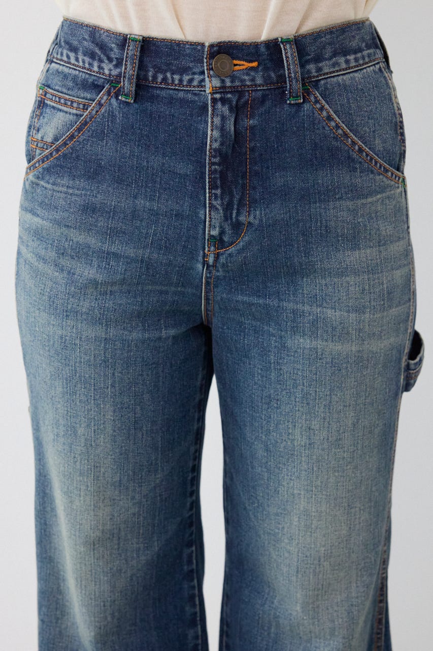 ペインターフレアパンツ BLU S