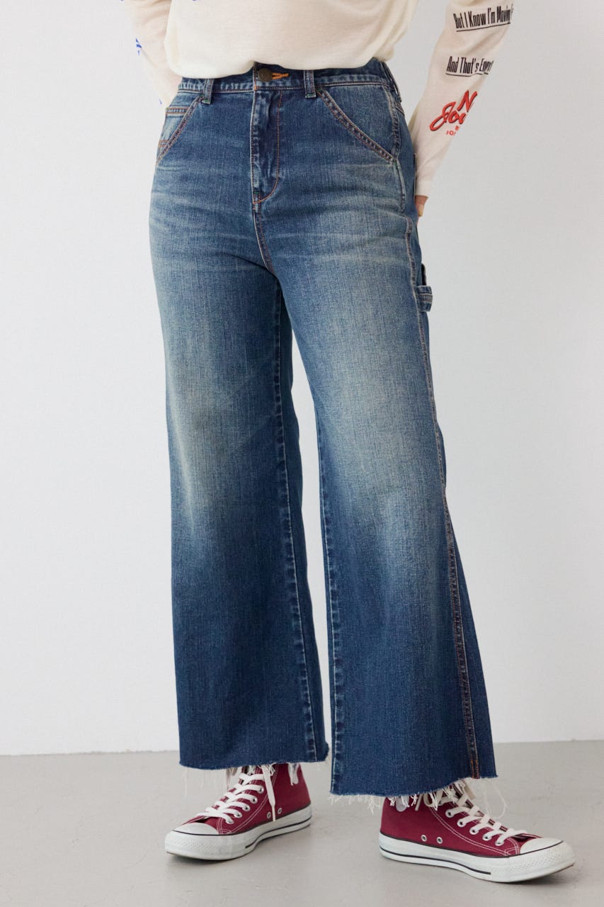 ペインターフレアパンツ BLU S