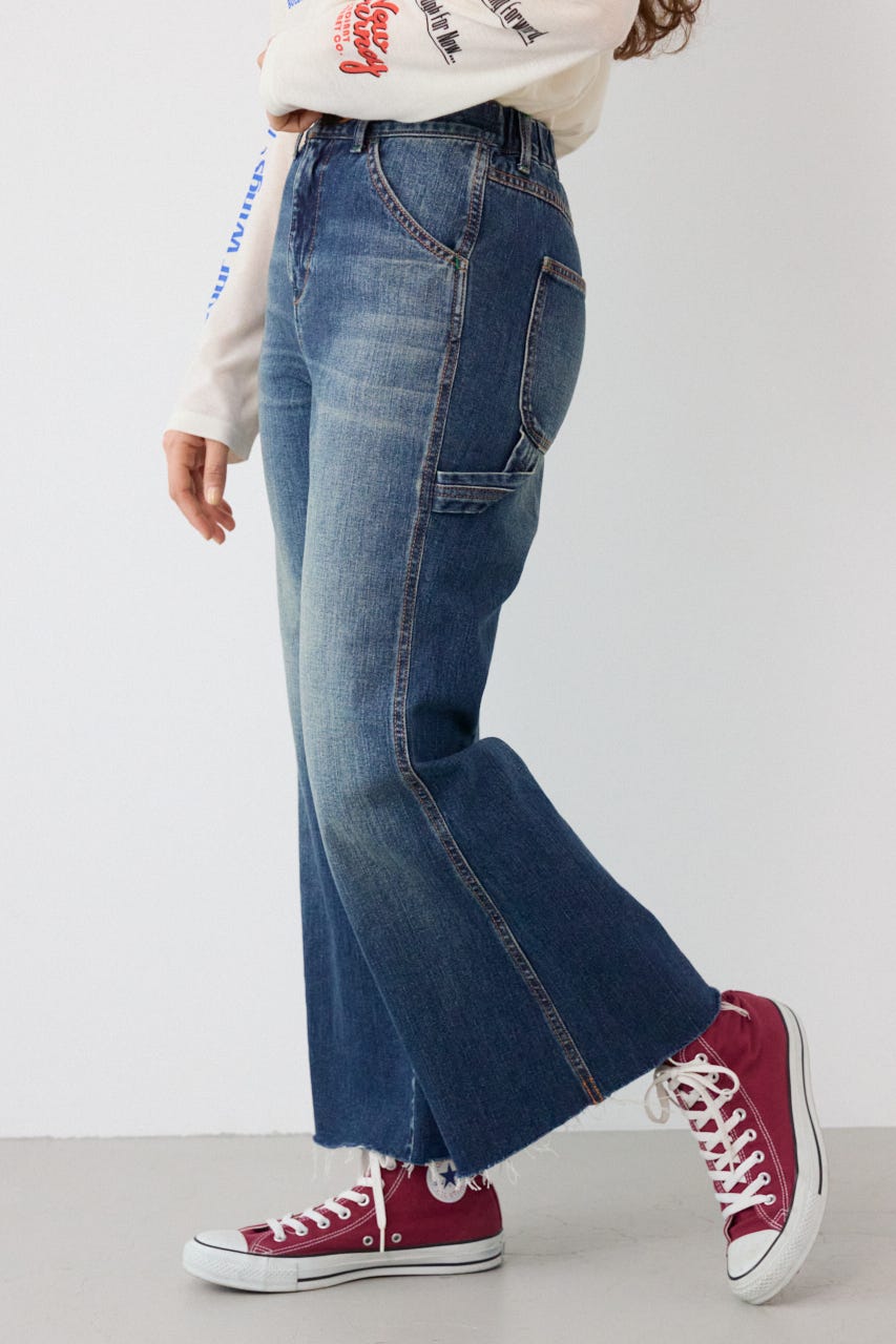 ペインターフレアパンツ BLU S