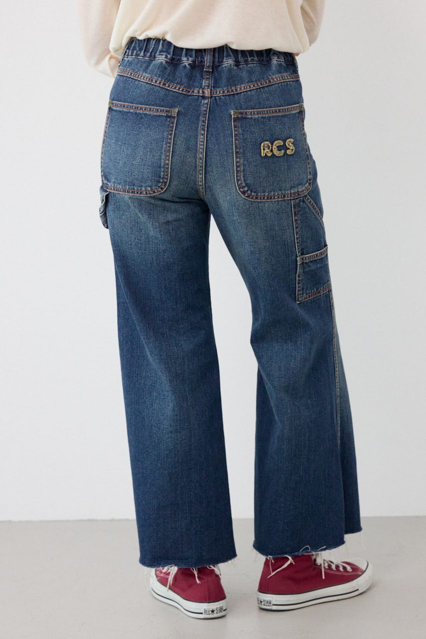 ペインターフレアパンツ BLU S