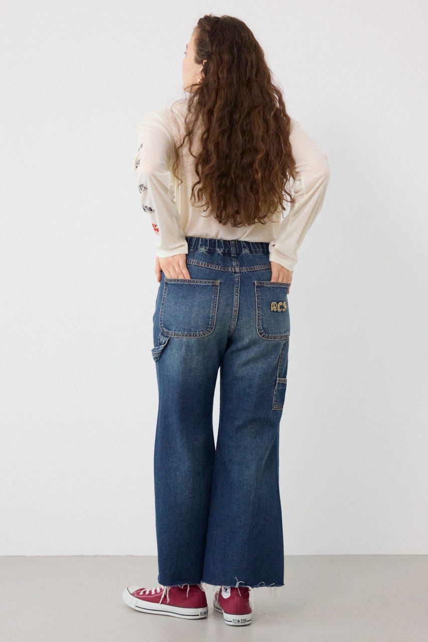 ペインターフレアパンツ BLU S