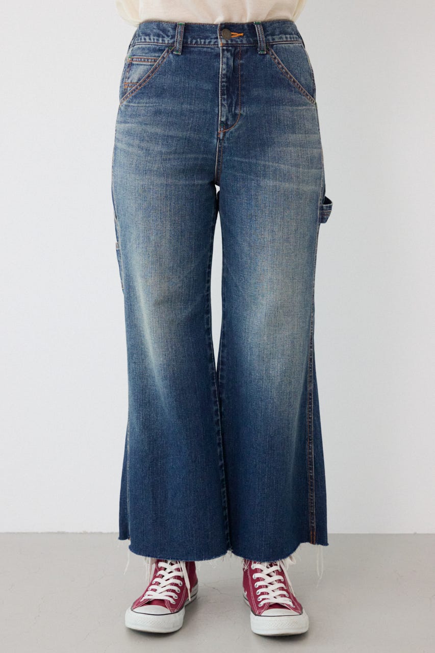 ペインターフレアパンツ BLU S