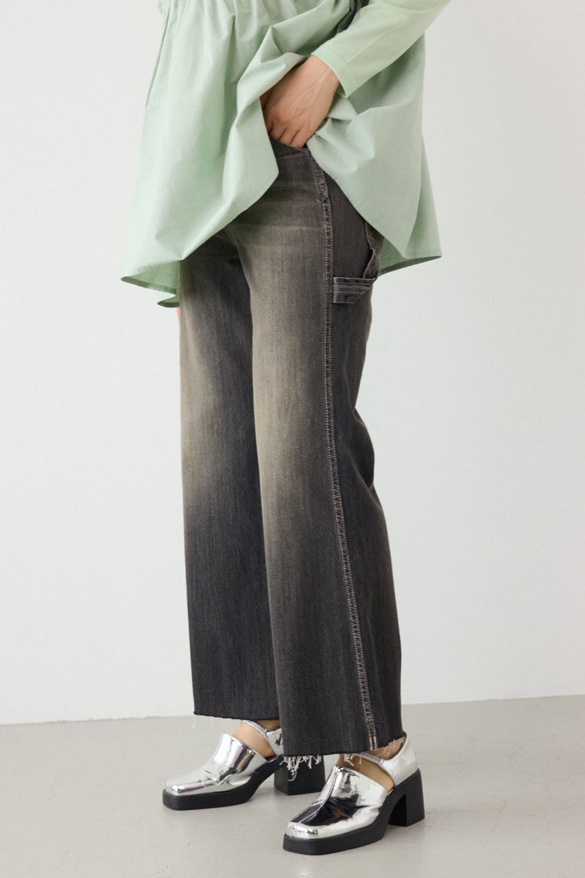 ペインターフレアパンツ L/BLK M