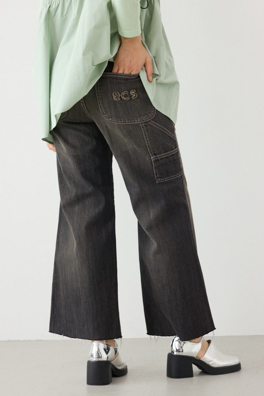 ペインターフレアパンツ L/BLK M