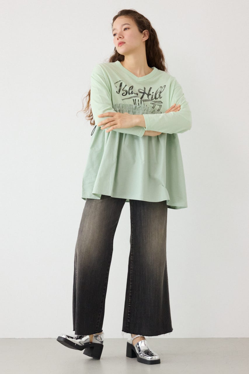 ペインターフレアパンツ L/BLK M