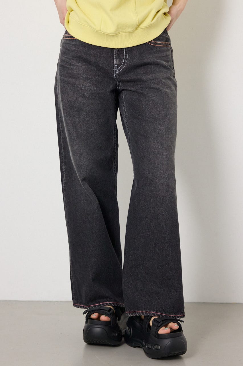 カラーステッチダボパンツ BLK M