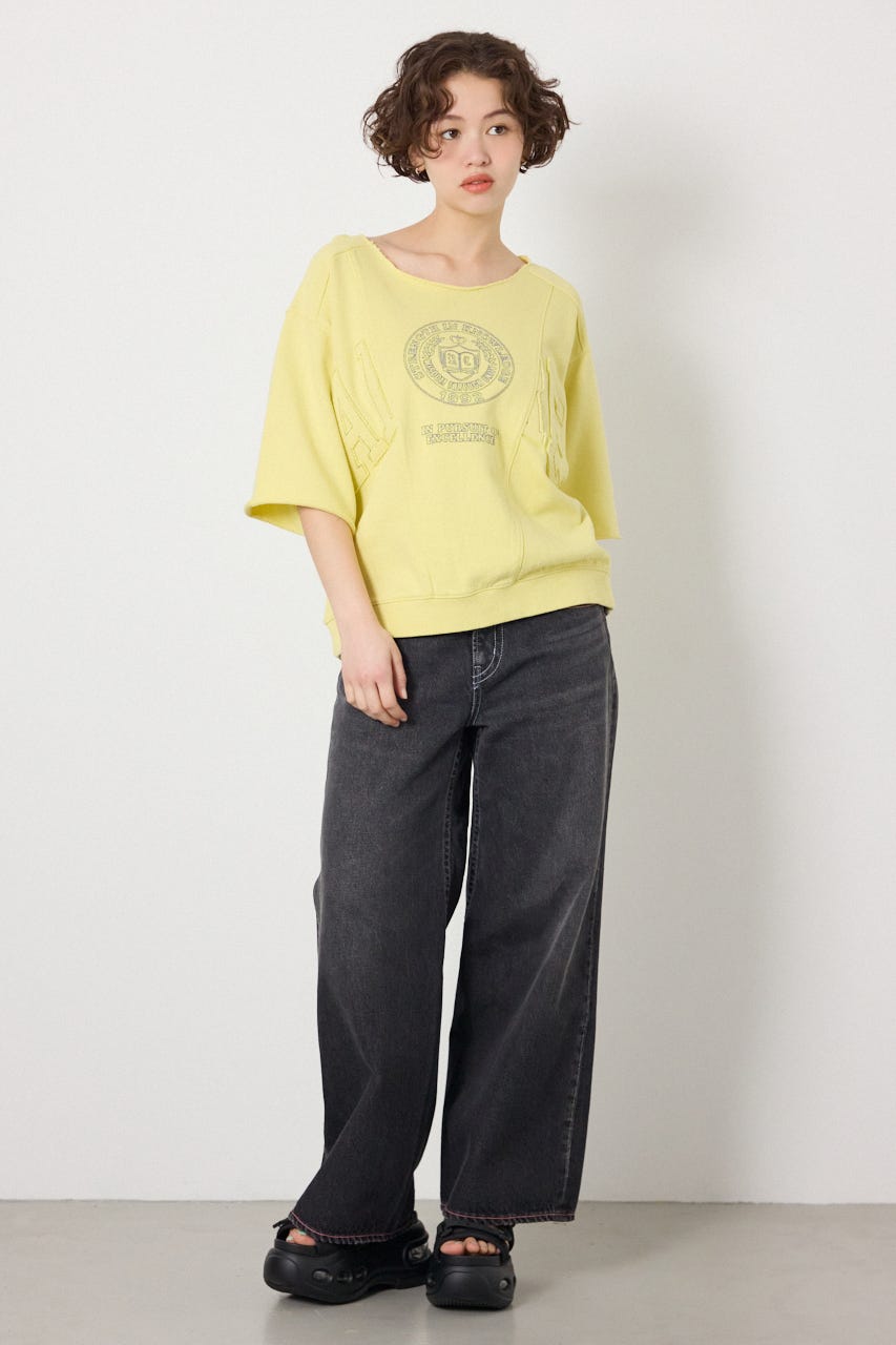 カラーステッチダボパンツ BLK M