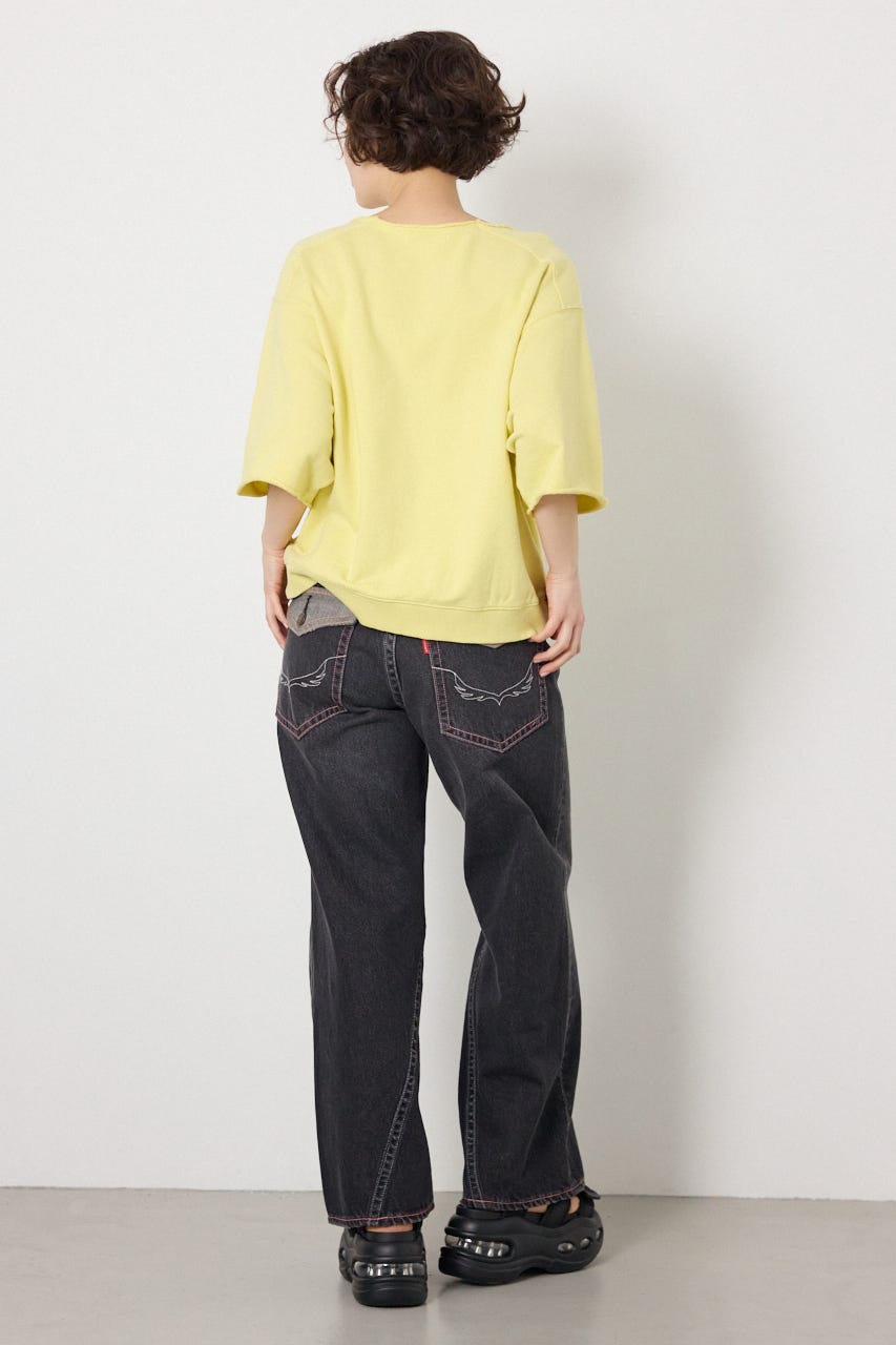 カラーステッチダボパンツ BLK M