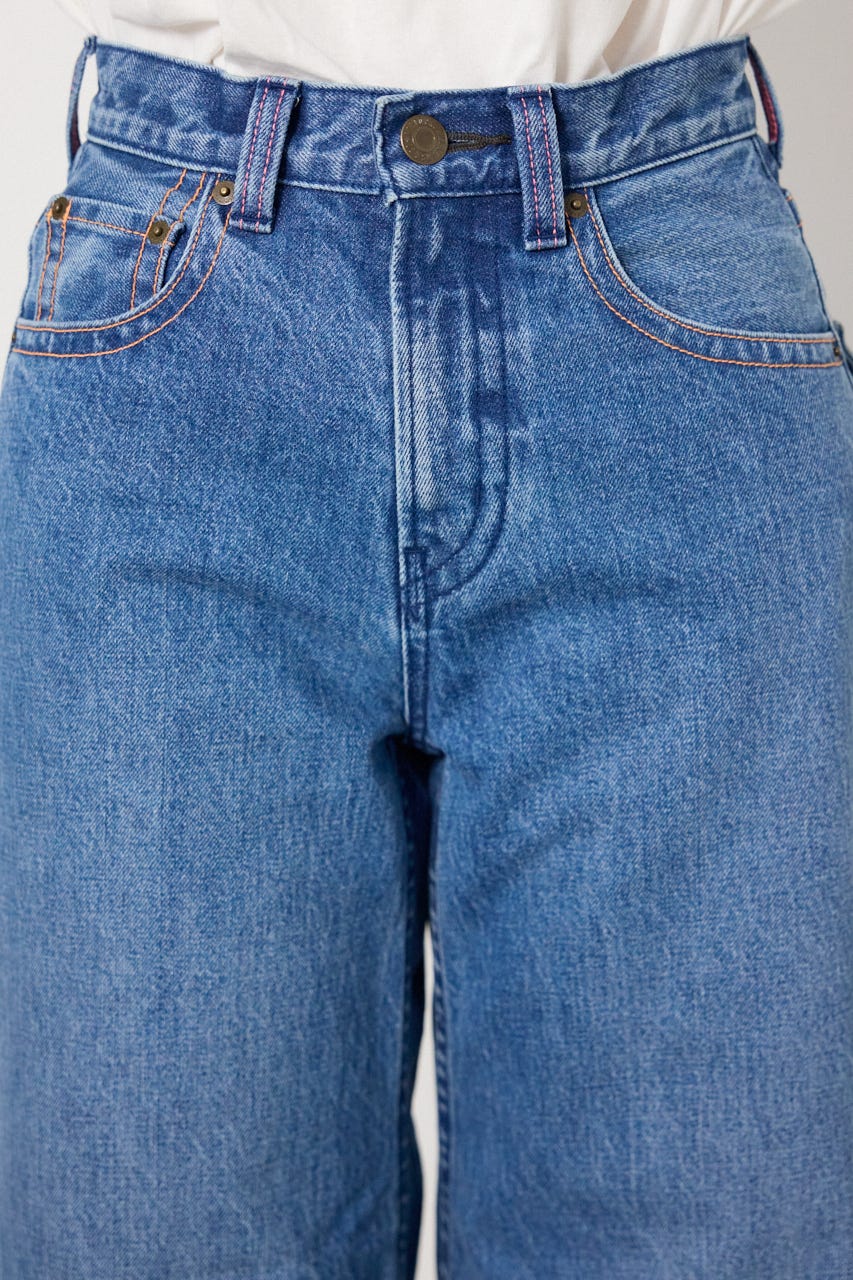 カラーステッチダボパンツ BLU M