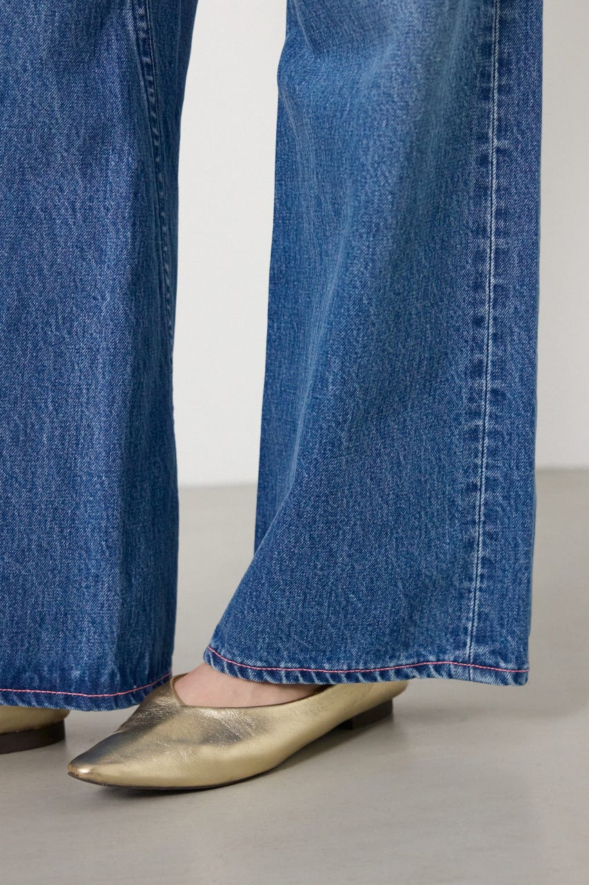 カラーステッチダボパンツ BLU M