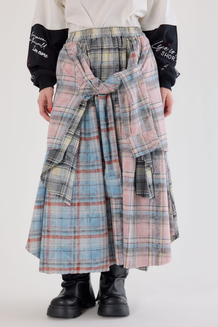 ヴィンテージチェックシャツスカート Multi_1 FREE