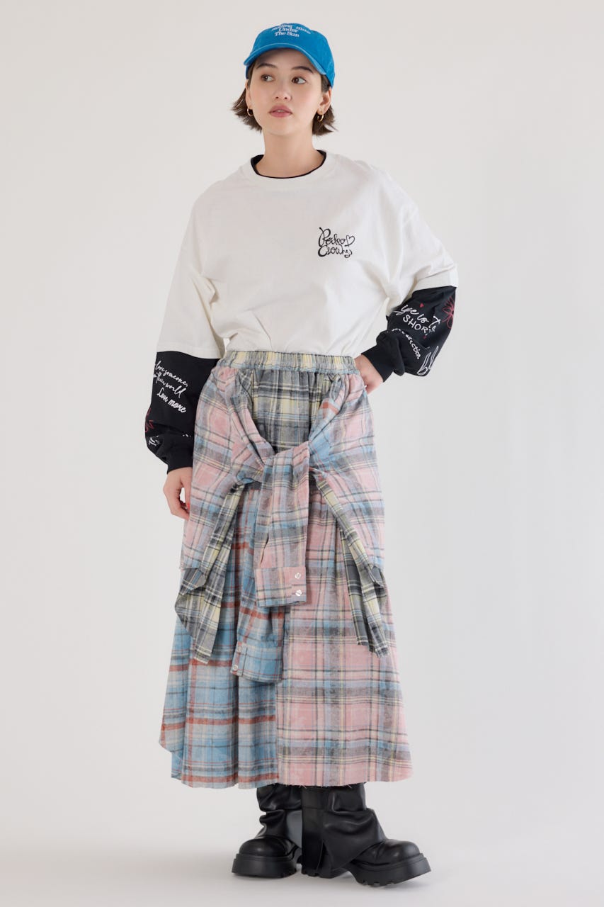 ヴィンテージチェックシャツスカート Multi_1 FREE