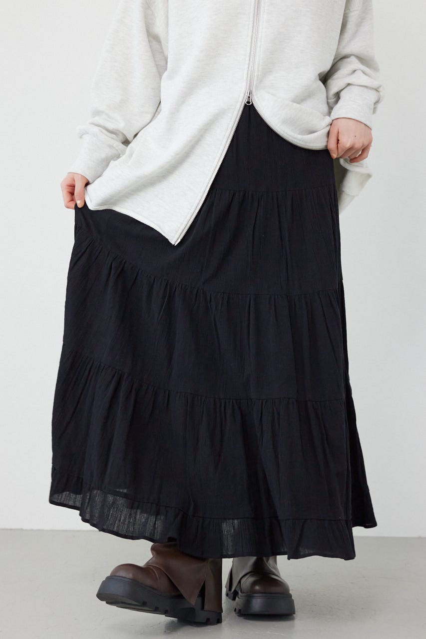 パレットティアードスカート BLK FREE