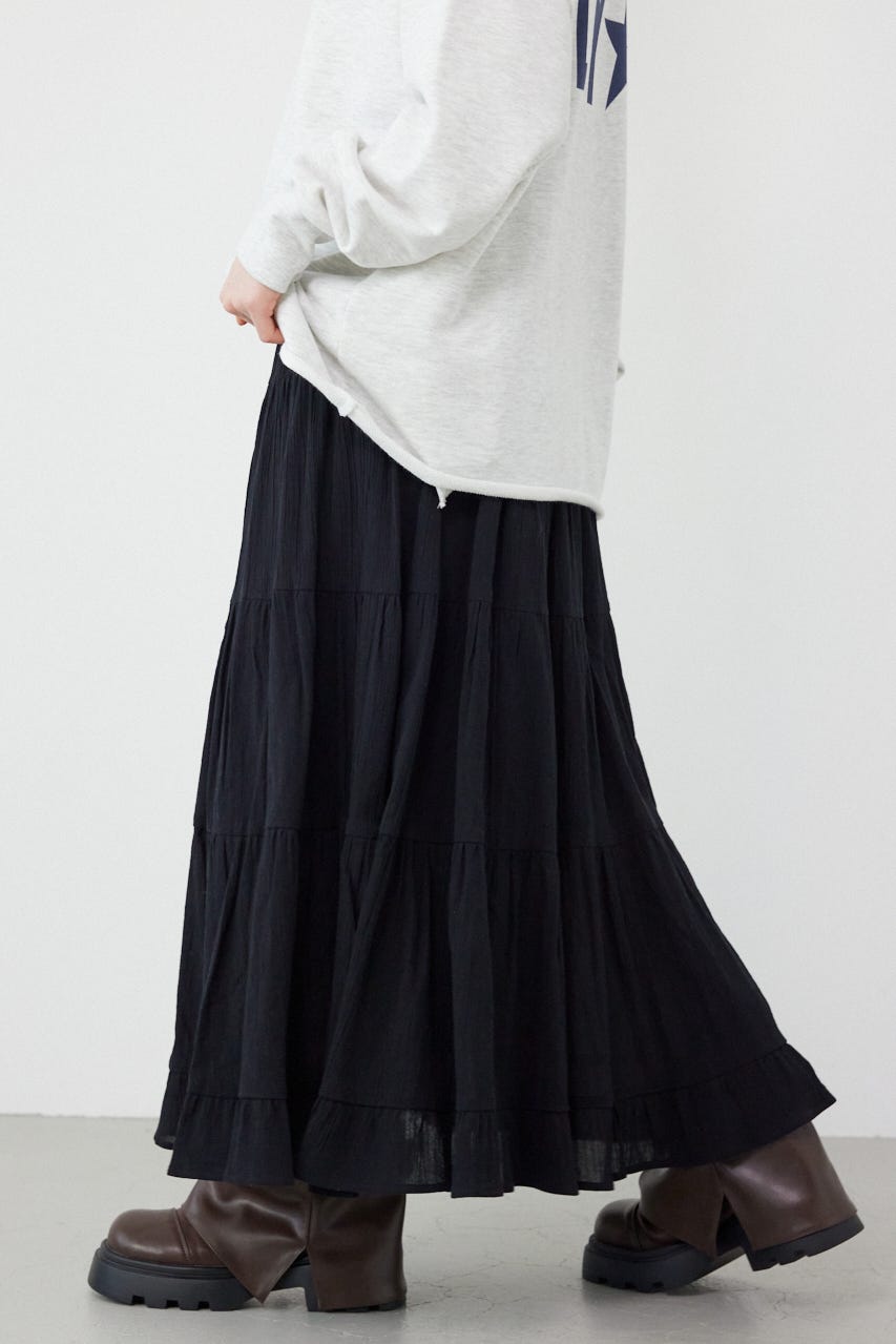パレットティアードスカート BLK FREE