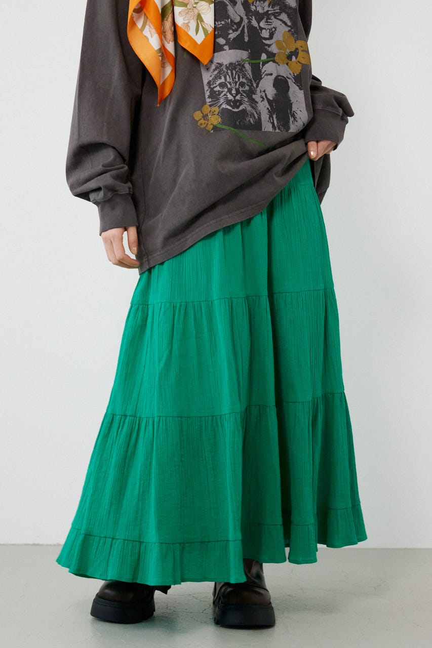 パレットティアードスカート GRN FREE