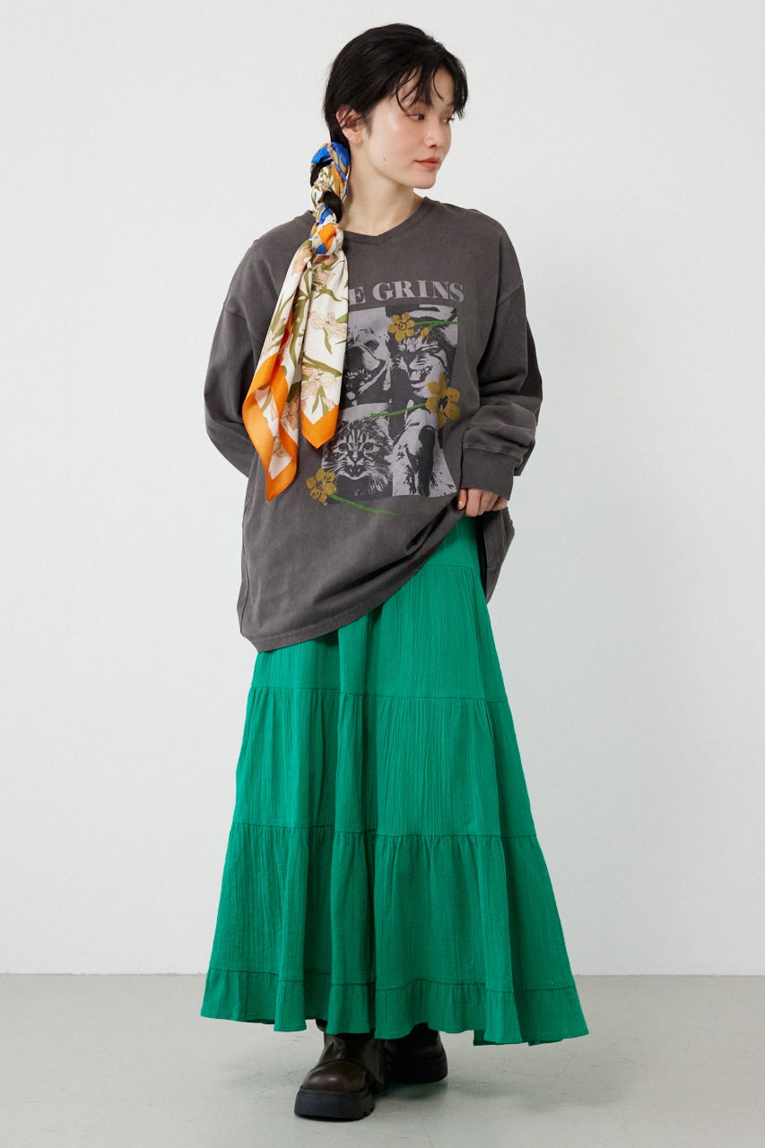 パレットティアードスカート GRN FREE