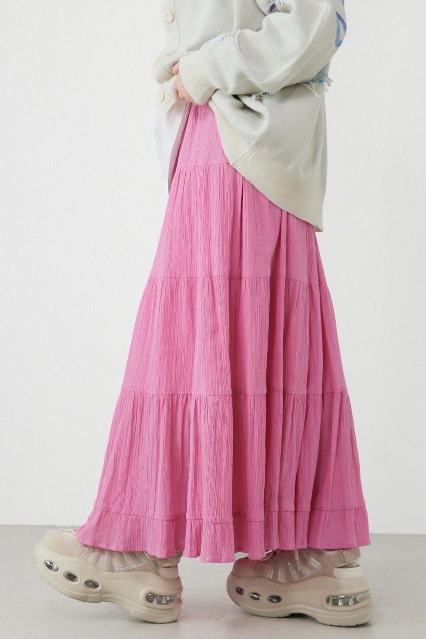 パレットティアードスカート L/PNK FREE