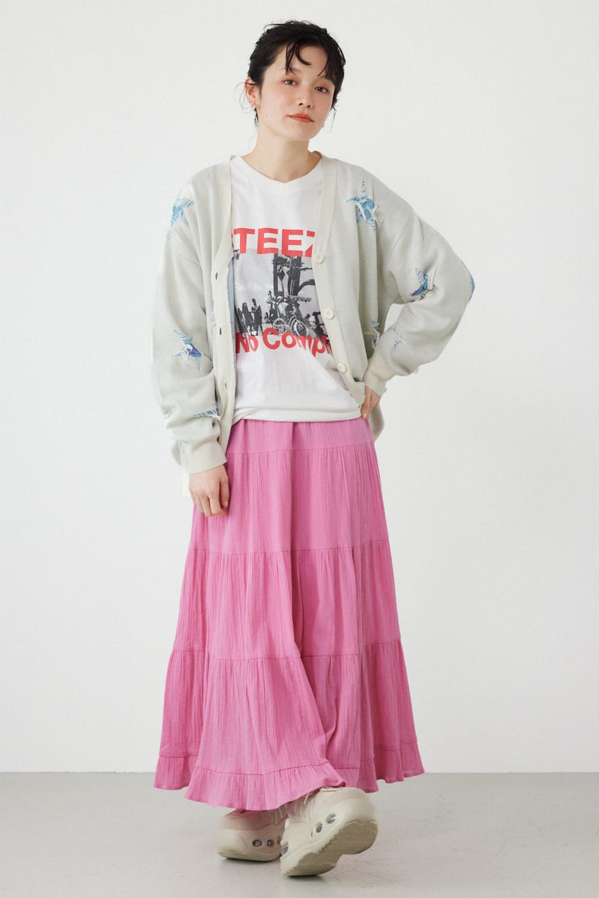 パレットティアードスカート L/PNK FREE